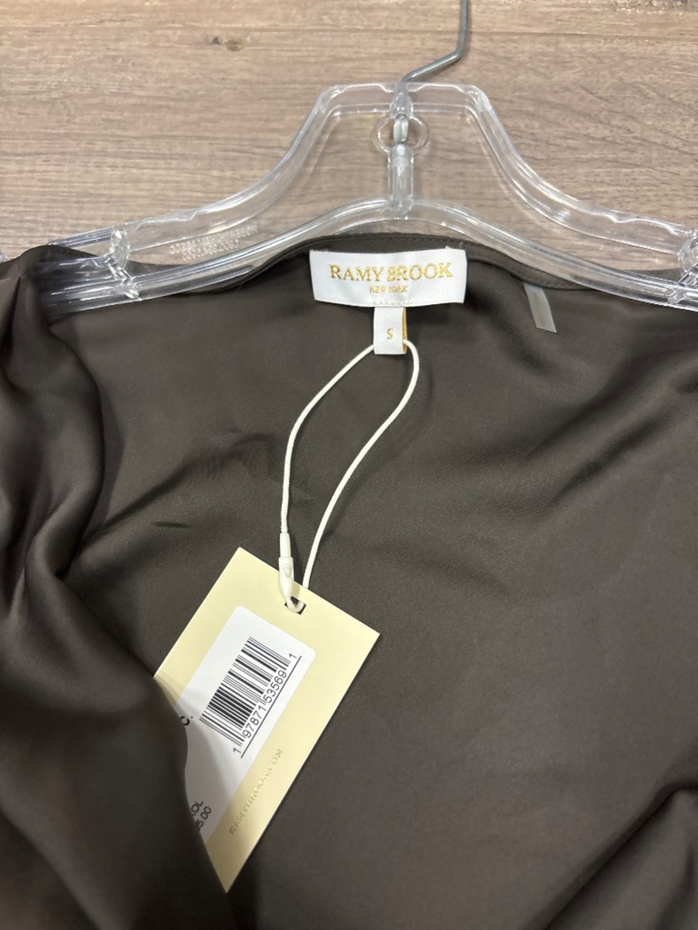 NWT Ramy Brook green satin top - Picture 3 of 7